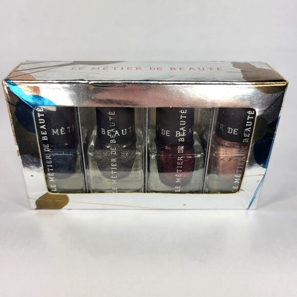 Le Metier de Beaute Rock ‘n’ Romance Mini Nail Lacquer Set NEW Glitter Shimmer - Picture 2 of 10